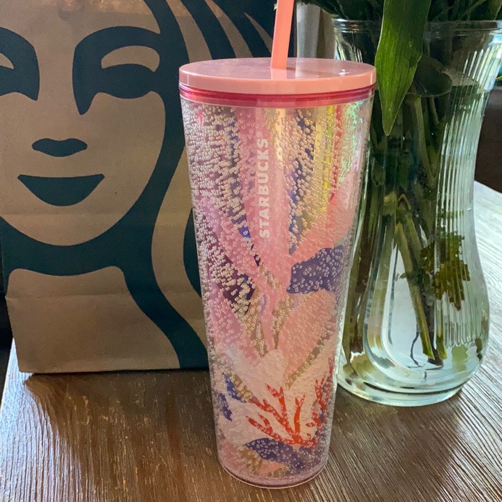 Starbucks underwater pink tumbler 2021
